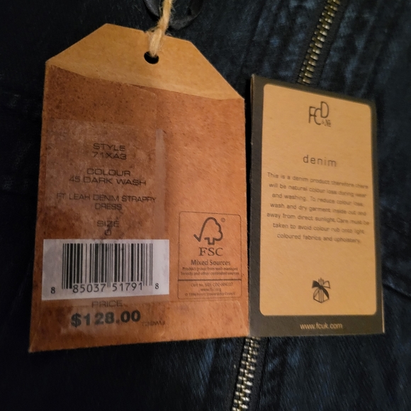 FCUK denim dress - French Connection United Kingdom New With Tags - Picture 9 of 13